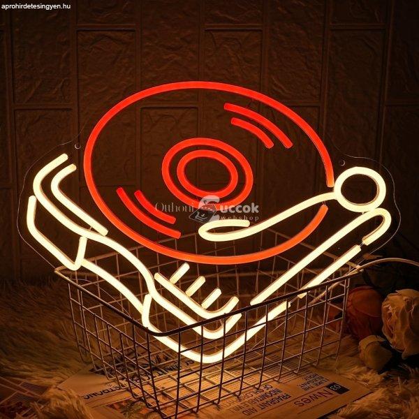 Lemezjátszó Neon LED fali világítás