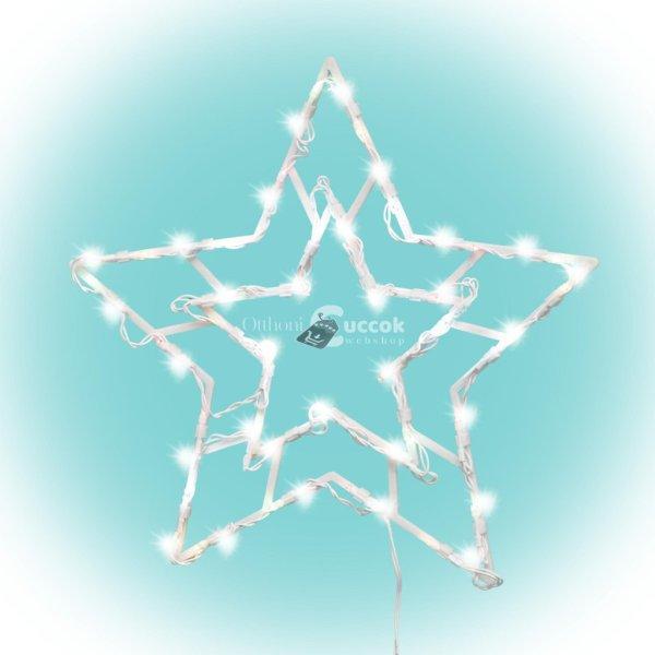 Home KID503WW csillag ablakdísz, kül- és beltéri kivitel, 35 db melegfehér
LED, 2 tapadókorong, fehér tápkábel, 33 x 28 cm