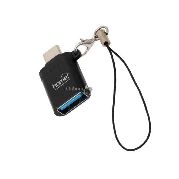 Home USBCA3 usb-c átalakító, USB3.0, 3.0 A, 60 W, usb-c dugó, usb-a aljzat,
gyorstöltés, adattovábbítás