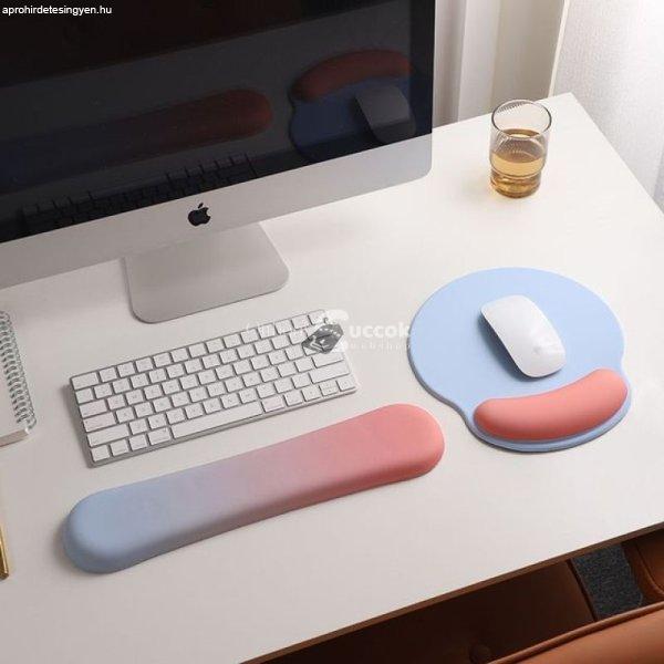 Csuklótámasz és ergonomikus egérpad szett, bordó színben, kényelmes
irodai használathoz