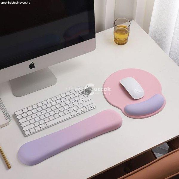 Csuklótámasz és ergonomikus egérpad szett, bordó színben, kényelmes
irodai használathoz