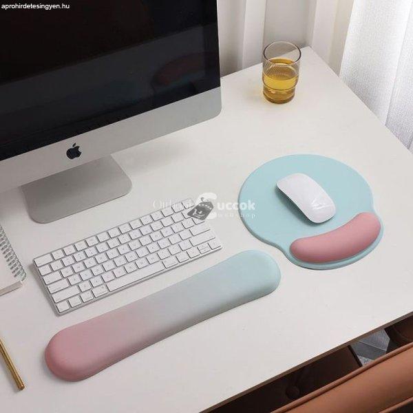Csuklótámasz és ergonomikus egérpad szett, bordó színben, kényelmes
irodai használathoz