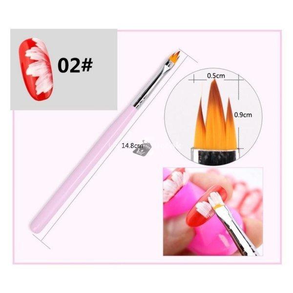 Körmös Díszítő Ecset - Precíziós Nail Art Brush