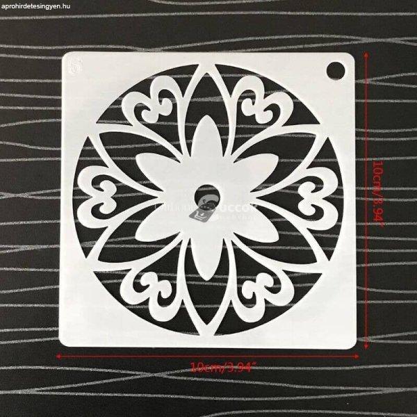 Mandala stencil készlet, 48 darabos rajzsablon csomag kreatív alkotáshoz