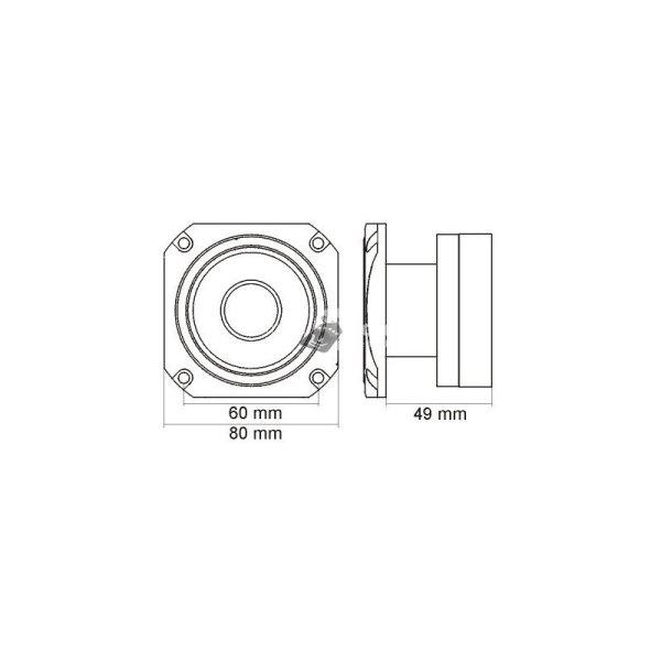 MNC Dome Magassugárzó Hangszóró - 1" - 100/200 W Teljesítmény • 8
Ohm Impedancia