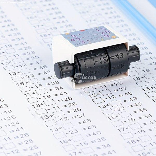 2db Matematikai Összeadás és Kivonás Oktatási Pecsét Készlet + Tinta