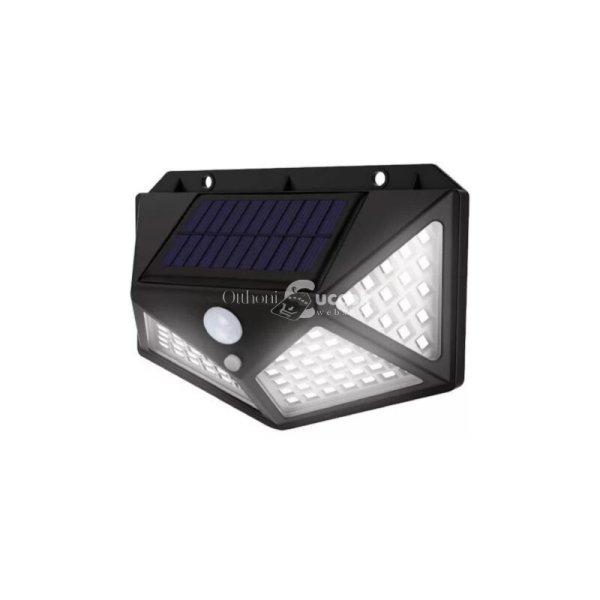 100 LED-es napelemes kültéri fali lámpa mozgásérzékelővel és 4 LED
panellel