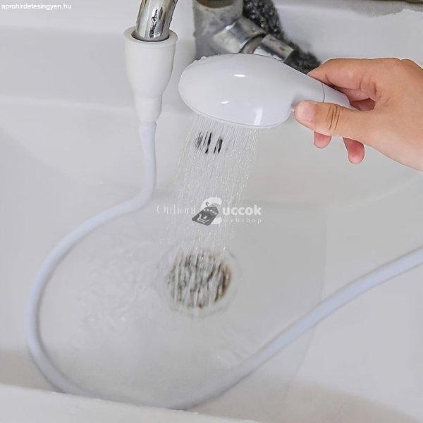 Csaptelepre szerelhető hajzuhany, kisállat, macska, kutya fürdető, zuhanyfej