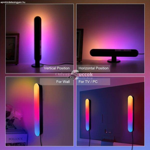 1 készlet Intelligens LED Fénysáv RGB megvilágítással