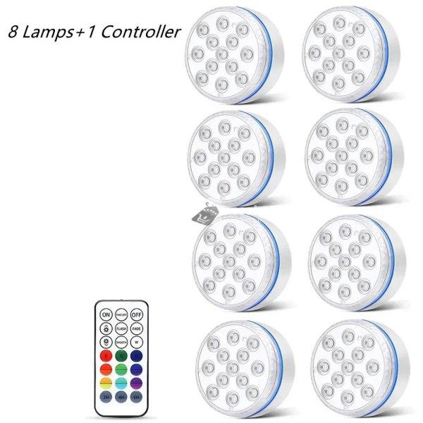 Víz alatti RGB LED lámpa távirányítóval