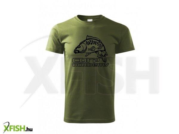 Carp Academy Ponty Mintás Horgász Póló Zöld L