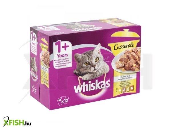 Whiskas alutasak 12-pack pure deligt szárnyas aszpikban 12x85g multipack, 4
db/csomag