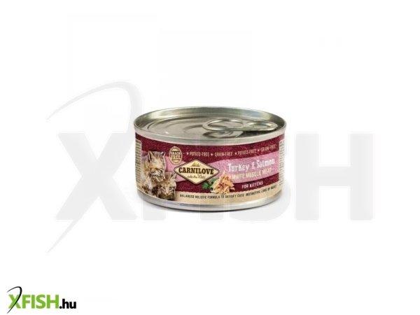 Carnilove cat kitten turkey & salmon can- pulyka és lazac hússal konzerv 100g,
12 db/csomag