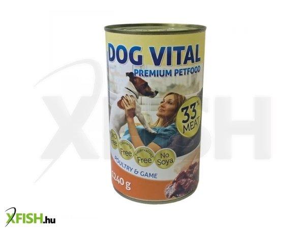 Dog vital konzerv baromfi, vad 1240g, 12 db/csomag