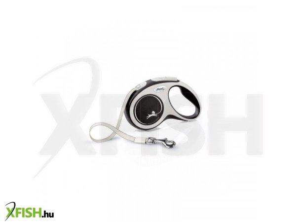 Flexi New Comfort szalagos automata póráz S 5m fekete