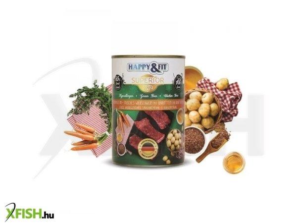 Happy&fit superior dog konzerv friss vaddisznóhús srépával, burgonyával
400g, 6 db/csomag