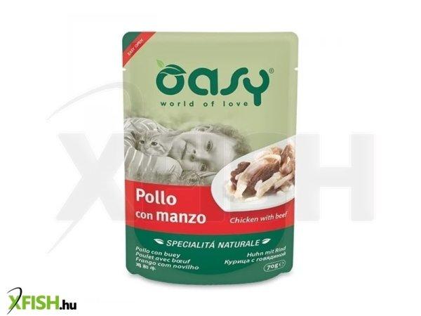 Oasy cat alutasak natural chicken & beef 70g, 24 db/csomag