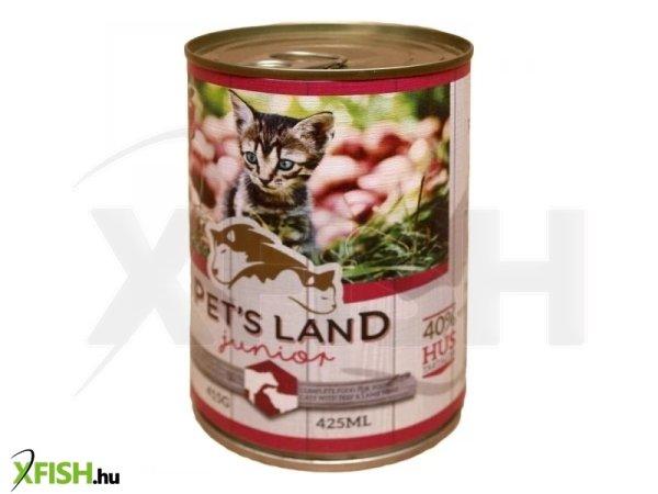 Pet S land cat junior konzerv marhamáj-bárányhús almával 415g