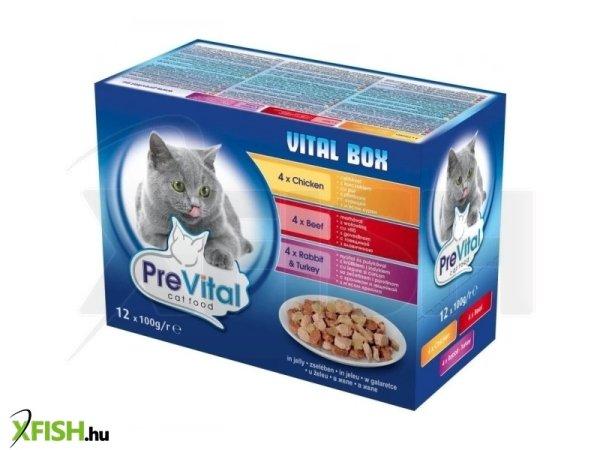 Prevital alutasak macska zselés 12x100gr vegyes íz multipack