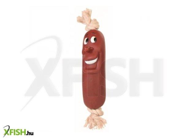 Trixie játék gumi kolbász kötéllel 11cm