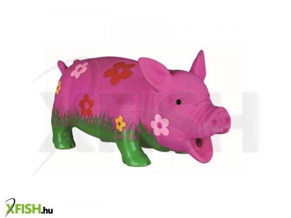 Trixie játék malac virág mintás,eredeti hanggal 20cm