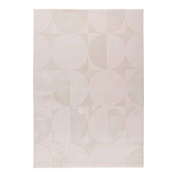 Szőnyeg, geometriai mintás, bézs, 120x170 cm - RONDOUNET - Butopêa