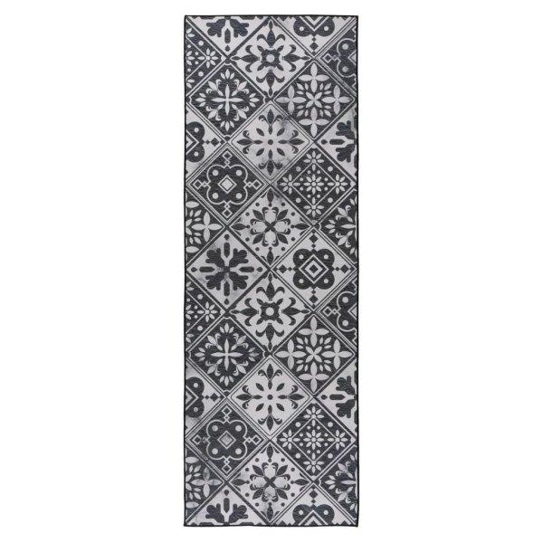 Konyhai futószőnyeg, klasszikus mintázatú, sötétszürke, poliészter,
60x180 cm - POPOTTE - Butopêa