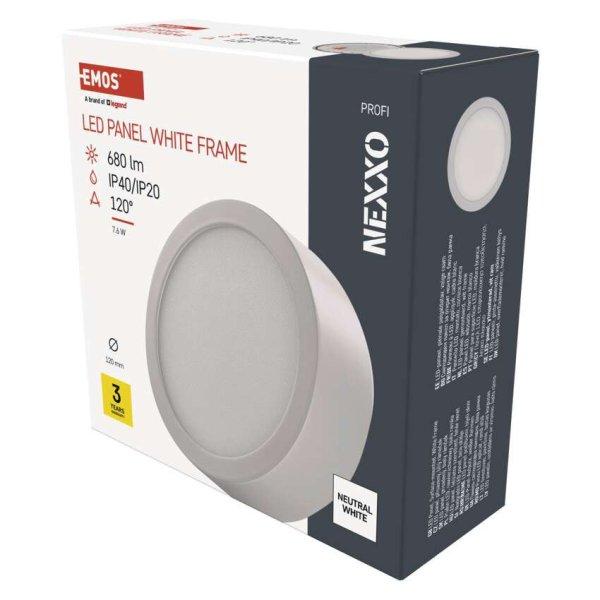 EMOS ZM5125, LED felületi lámpatest NEXXO, kerek, fehér, 7,6W, Természetes
fehér