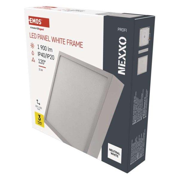 EMOS ZM6145, LED felületi lámpatest NEXXO, négyzet, fehér, 21W,Természetes
fehér