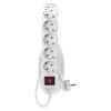 EMOS P1521, Hosszabbt 1,4 m / 5 aljzat / fehr / PVC / 1 m