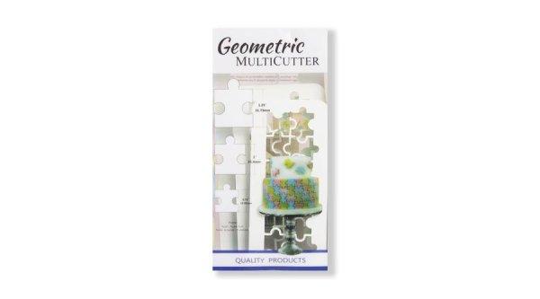 3 részes geometrikus puzzle alakú fondant kiszúró készlet