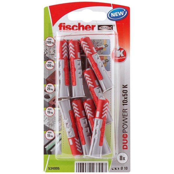 Csapok Fischer DuoPower 534995 Ø 10 x 50 mm Nylon (8 egység) MOST 6752 HELYETT
3539 Ft-ért!
