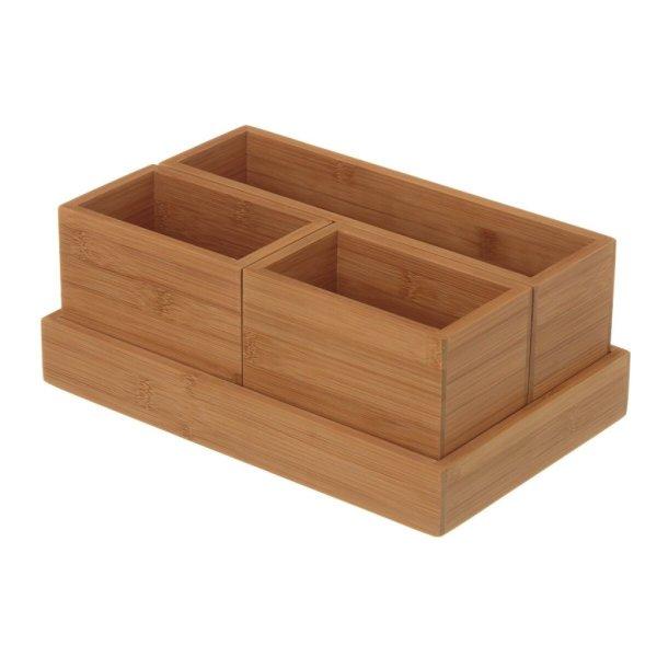 Smink rendszerezőt Bambusz 28 x 18 x 15 cm MOST 16404 HELYETT 10525 Ft-ért!