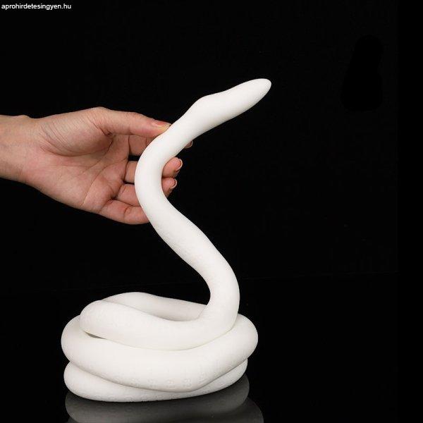 Ultra Snake – hosszú prémium dildó 120 x 2,7 cm, fehér