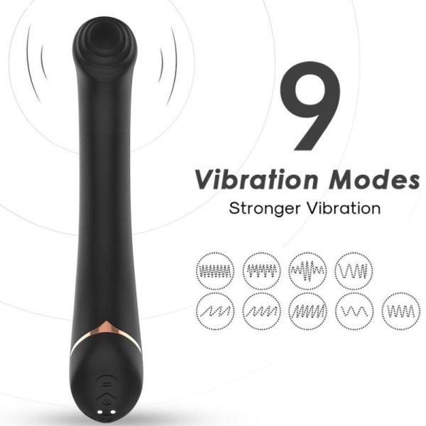 ARMONY – prémium szilikon falra helyezhető vibrátor, fekete