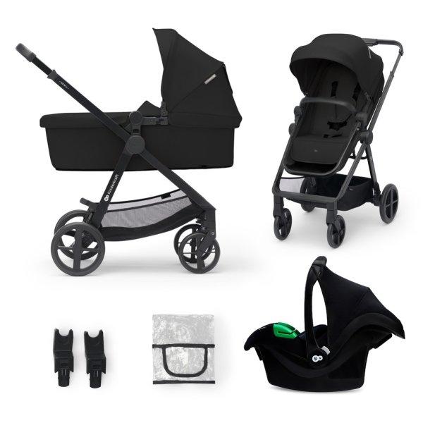 KINDERKRAFT Babakocsi kombinált 3 az 1-ben Newly Classic fekete + Mink PRO