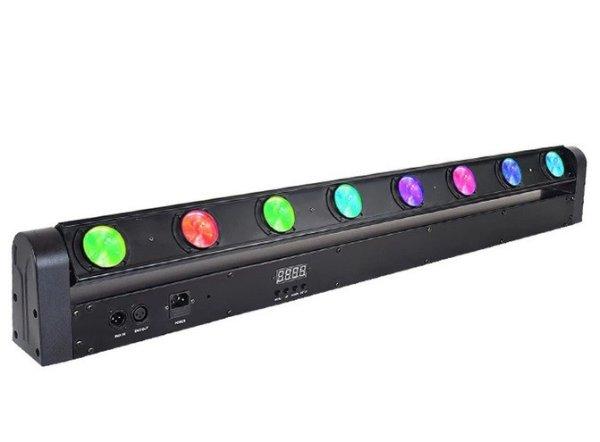 FTS LED BAR 8x12W RGBW Lámpa - DMX vezérlés, Színpadi Világítás