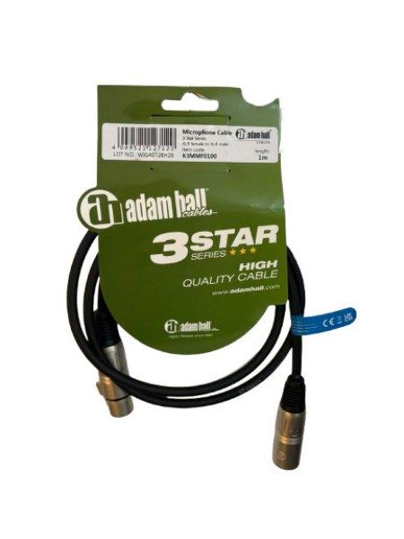 Adam Hall 3 STAR MMF 0100 mikrofonkábel - XLR kábel (1 m) 