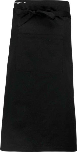 Uniszex extra hosszú derekas kötény, Kariban KA8004, Black-U