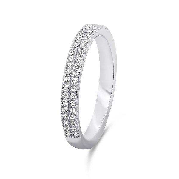 Brilio Silver Csillogó ezüst gyűrű átlátszó cirkónium kővel RI059W 52
mm