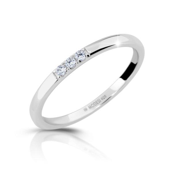 Modesi Gyengéd ezüst gyűrű cirkónium kövekkel M01014 52 mm