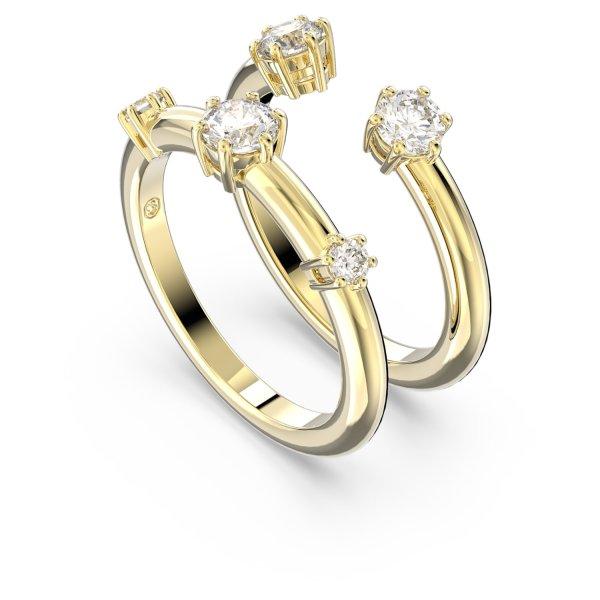 Swarovski Két aranyozott gyűrűből álló készlet Constella 5640967 50 mm