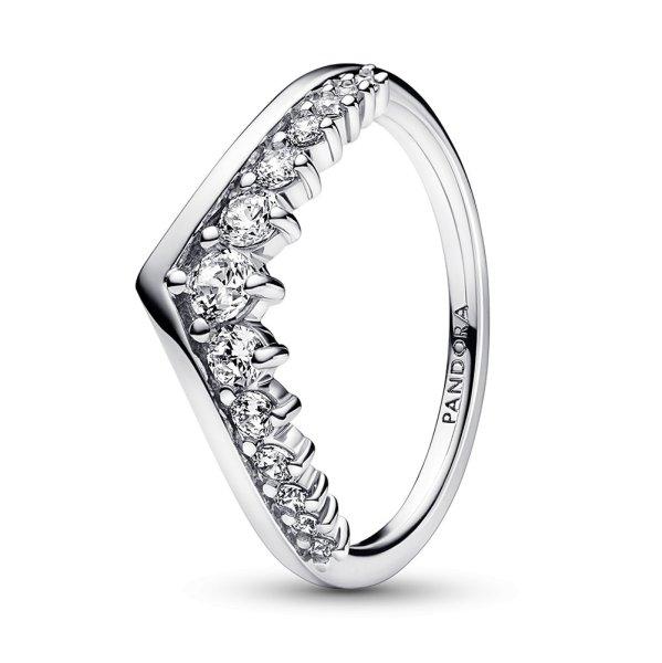 Pandora Csillogó ezüst gyűrű cirkónium kövekkel 182320C01 50 mm