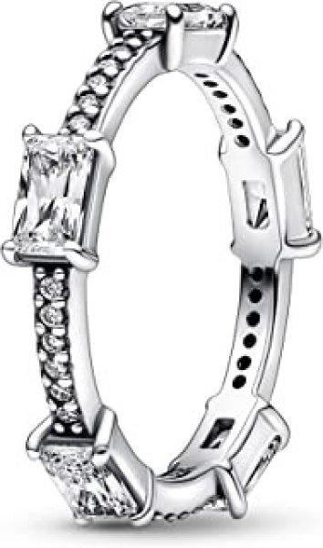 Pandora Bájos ezüst gyűrű cirkónium kövekkel 192397C01 56 mm