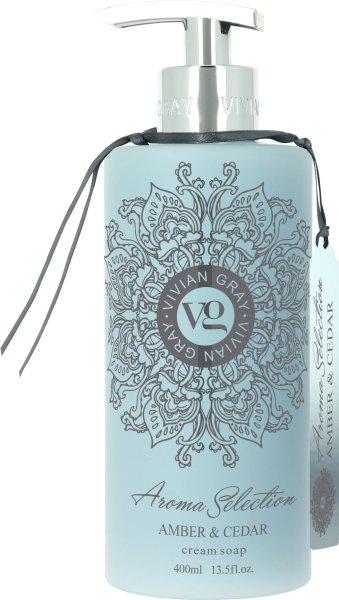 Vivian Gray Krémes folyékony kézszappan Aroma Selection Amber & Cedar (Cream
Soap) 400 ml