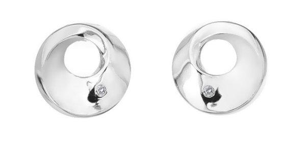 Hot Diamonds Gyengéd ezüst gyémánt fülbevaló Quest DE651