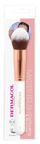 Dermacol Kozmetikai ecset púderhez és kontúrhoz tokkal Rose Gold D53