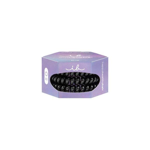 Invisibobble Hajgumi Slim Premium True Black 3 db