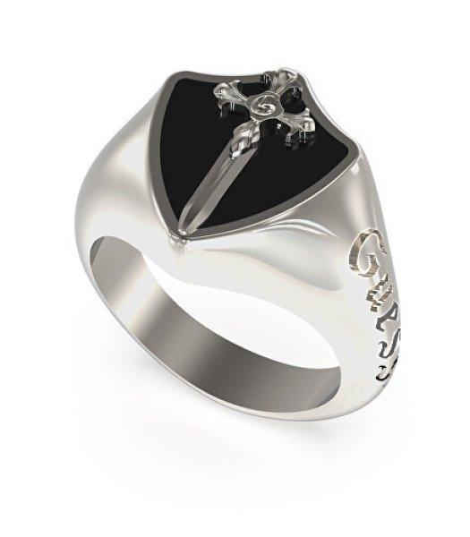 Guess Divatos acél gyűrű férfiaknak South Elemeda JUMR04020JWSTBK 66 mm