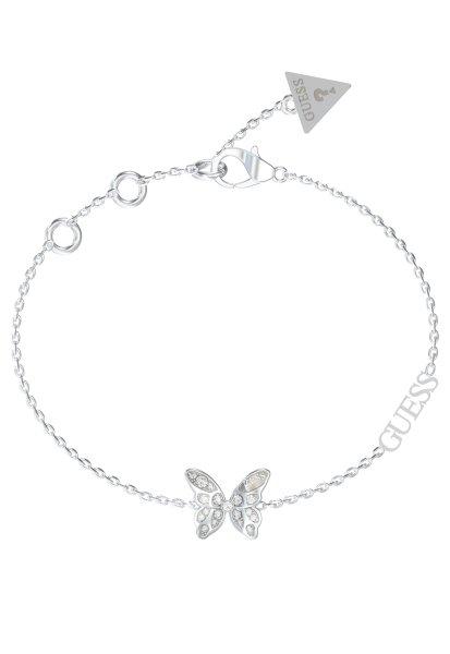 Guess Bájos acél karkötő pillangóval Chrysalis JUBB04110JWRH 21 cm